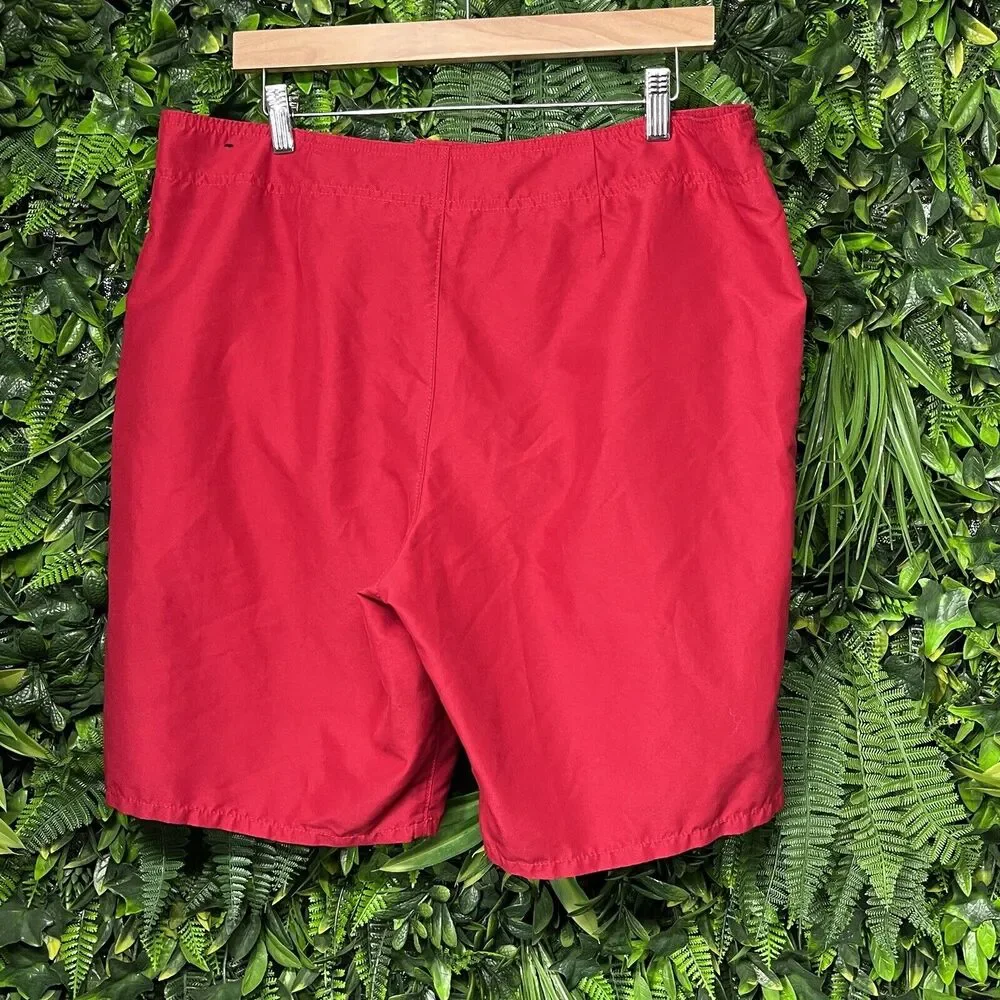 HOLLISTER‎ Shorts Men 34 Red Swim Trunks Pocket 2010